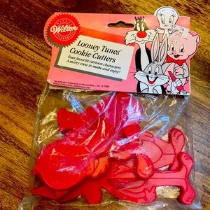 1988 Wilton Looney Tunes Cookie Cutter Set Bugs Bunny Tweety Sylvester Porky Pig